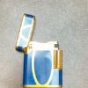 S.T.Dupont Gas Lighter Soubreny Blue Lacquer Gold - Image 3