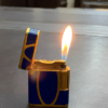 S.T.Dupont Gas Lighter Soubreny Blue Lacquer Gold - Image 6