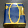 S.T.Dupont Gas Lighter Soubreny Blue Lacquer Gold - Image 18