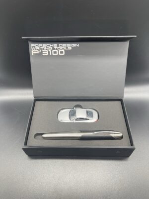 Porsche Design P3150 Leather Stainless Steel Rollerball Pen With Diecast Car
