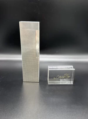 Vintage S.T. Dupont Large Table Lighter Silver Plated